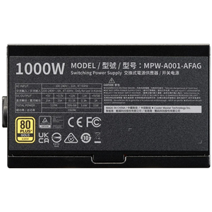 COOLERMASTER 1000W 80+ GOLD 12cm Fanlı Full Moduler Power Supply MPW-A001-AFAG-BEU