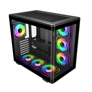 COOLERMASTER ELITE 600 Curve TG E600-KGNN-S02 7x12cm ARGB Siyah Gaming MıdTower PC Kasası