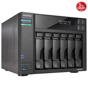 ASUSTOR AS6706T CELERON QC- 8 GB RAM- 6-diskli Nas Server (Disksiz)