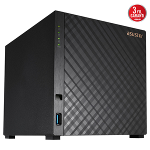 ASUSTOR 4diskli Realtek QC-1GB RAM-2.5GbE Nas Server AS1204T
