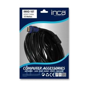 INCA 10metre IMHD-10T HDMI & HDMI Görüntü Kablosu Gold 1.4v 4K 