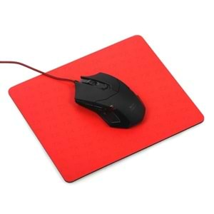 TX Flat Line Yarı Sert Üst Yüzeyli Slim Kırmızı MousePad (240x200mm)