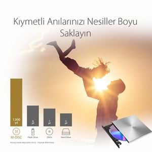ASUS SDRW-08U5S-U Ultra İnce Taşınabilir Harici DVD/CD Yazıcı ve Okuyucu