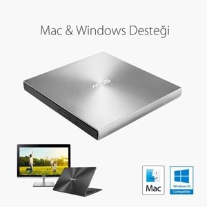 ASUS SDRW-08U5S-U Ultra İnce Taşınabilir Harici DVD/CD Yazıcı ve Okuyucu
