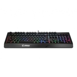 MSI Q TR Vigor GK20 RGB Ledli Sessiz Membran Siyah Oyuncu Klavyesi