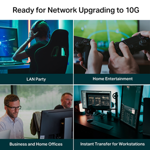 TP-LINK 5port 10GbE Yönetilemez Switch TL-SX105