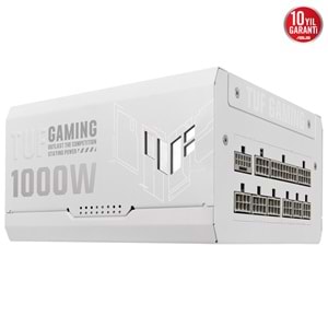 ASUS 1000w 80+ Gold TUF GAMING 1000G WHITE Tam Modüler Power Supply Beyaz / 90YE00S5-B0NA00