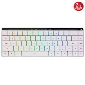 ASUS ROG Falchion RX Low Profile Kırmızı Optik Switch Üç Modlu Kablosuz Türkçe Q Mekanik Klavye / 90MP03EC-BKYA10