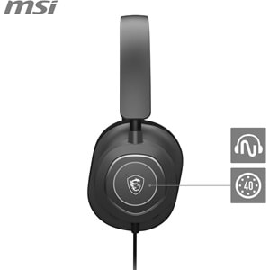 MSI GG Maestro 300 USB-C 7.1 Sanal Çevresel Ses Siyah Oyuncu Kulaklığı