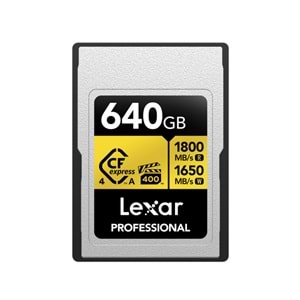 LEXAR 640GB Professional CFexpress Type A Card Gold Series Bellek Kartı