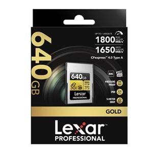 LEXAR 640GB Professional CFexpress Type A Card Gold Series Bellek Kartı