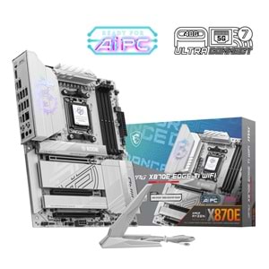 MSI MPG X870E EDGE TI WIFI7 DDR5 HDMI-DP TYPEC PCIE 5.0 AM5 ATX BEYAZ