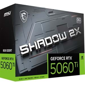 MSI 8GB RTX5060TI 8G SHADOW 2X OC PLUS GDDR7 HDMI-DP PCIE 5.0