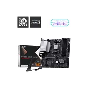 MSI PRO B840M-P WIFI6E DDR5 HDMI-TYPEC PCIE 4.0 AM5 mATX