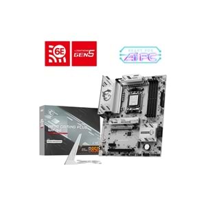 MSI B850 GAMING PLUS WIFI6E DDR5 HDMI-DP TYPEC PCIE 5.0 AM5 ATX BEYAZ