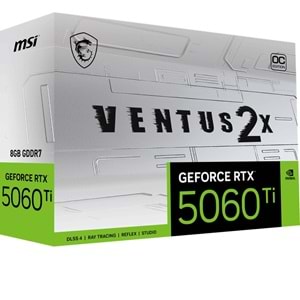 MSI 8GB RTX5060TI 8G VENTUS 2X OC WHITE PLUS GDDR7 HDMI-DP PCIE 5.0 BEYAZ