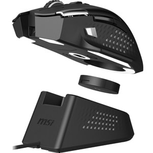 MSI GG Versa Pro Wireless 26000 DPI Kablosuz Oyuncu Faresi + Mouse Dock Pro Şarj Standı Seti
