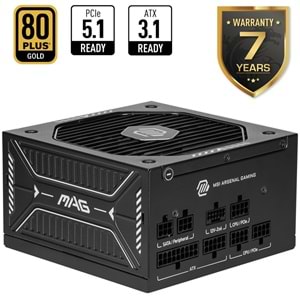 MSI 750W 80+ Gold MAG A750GLS PCIE5 Tam Modüler Power Supply