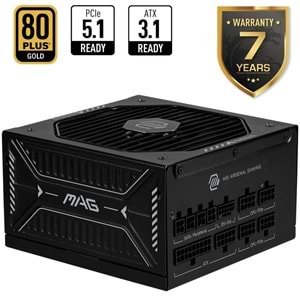 MSI 1000w 80+ Gold MAG A1000GLS PCIE5 Tam Modüler Power Supply