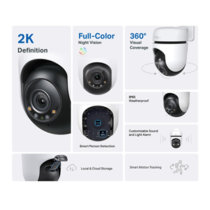 TP-LINK 3MP 4mm Wıfı Kablosuz Pan-Tilt IP Kamera MC510