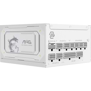 MSI 1000w 80+ Gold MAG A1000GL PCIE5 WHITE Tam Modüler Power Supply Beyaz
