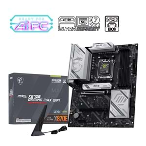 MSI MAG X870E GAMING MAX WIFI7 DDR5 HDMI-DP PCIE 5.0 AM5 ATX