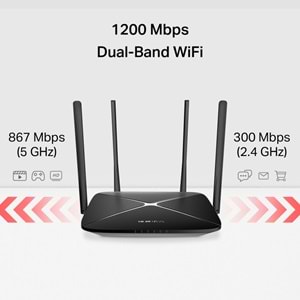 MERCUSYS MB430-DSL WIFI5 AC1200 Çift Bant VDSL Modem Router