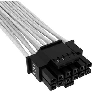 CORSAIR CP-8920332 Premium Kumaş Giydirme 12+4Pin Pcıe Gen 5 12Vhpwr 600W Kablo, Type 4, Beyaz