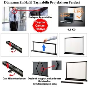 CODEGEN MX-40 81x61 Masaüstü Projeksiyon Perdesi