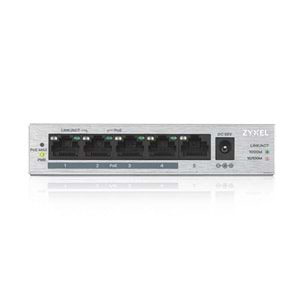 ZyXEL 5port PoE 4port 60w Gigabit Yönetilemez Switch GS-1005HP