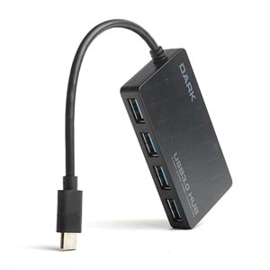 DARK Connect Master DK-AC-USB31X4 4port USB3.1-TYPE-C Siyah USB Çoklayıcı Hub