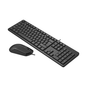 A4 TECH KR-3330 USB Q Trk Optic Mouse Siyah Multimedya Klavye - Mouse Set