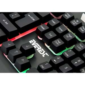 EVEREST KMX-99 Kablolu USB Q Trk Siyah Gaming Klavye - Mouse Set