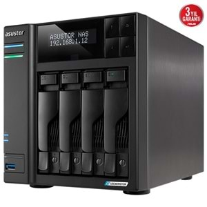 ASUSTOR LOCKERSTOR 4 Gen2 AS6704T-4GB CELERON N5105-4GB RAM-4diskli Nas Server (Disksiz)