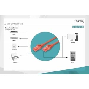 DIGITUS 5metre CAT6 Utp DK-1617-050/R Kırmızı Patch Kablo
