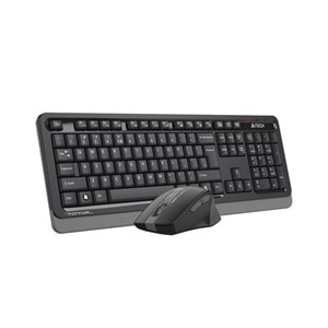 A4 TECH FG1035 Kablosuz Q Trk Optic Mouse Siyah/Gri Multimedya Klavye - Mouse Set