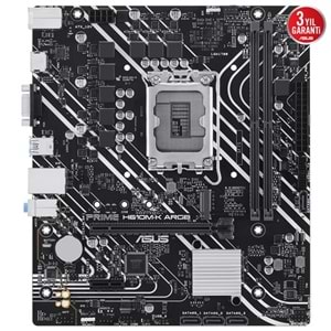 ASUS PRIME H610M-K ARGB DDR5 HDMI DP PCIe 16X v4.0 1700p mATX