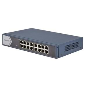 HIKVISION 16port 10/100 Yönetilemez Switch Metal DS-3E0516-E(B)