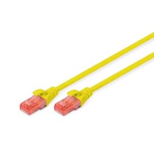 DIGITUS 1metre CAT6 Utp DK-1617-010/Y Sarı Patch Kablo (10'lu Paket)
