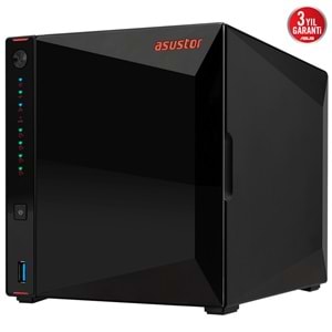 ASUSTOR 4diskli Celeron N5105 QC-4GB RAM-2-2.5GbE Nas Server AS5404T
