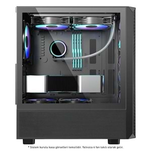 POWERBOOST 850w 80+ BRONZE PB-P3602BB Gaming Mid-Tower PC Kasası