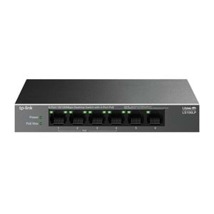 TP-LINK 6port 41w 4port PoE 10/100 Yönetilemez Switch LS106LP