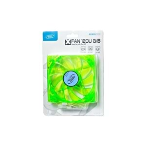 DEEPCOOL XFAN120U-G/B Yesıl Uzerıne Mavı Ledlı Kasa Fanı 120Mm