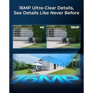 REOLINK 16MP Panoramik 2.8mm Renkli IP Kamera Hareket İzleme Duo 3