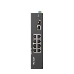 HIKVISION 8port PoE 90w 1-SFP 10/100Yönetilemez Endüstriyel Switch (Adaptör Yok) DS-3T0310HP