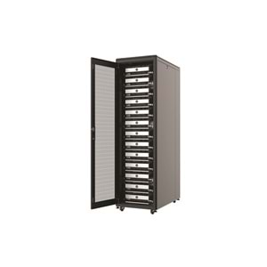 AGER 36U + 2li Fan 800x1000mm Dikili Tip Siyah Kabinet Vega AG-VB36U8010S1 Cam Kapak