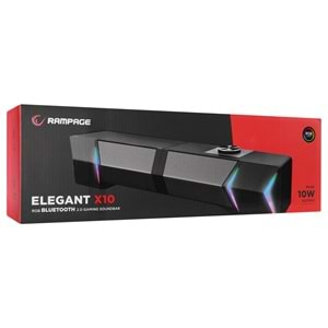 RAMPAGE Elegant X10 Bluetooth'lu Rms Gaming Oyuncu Speaker Işıklı Multimedia