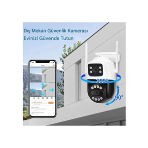 AVENIR 4MP PTZ Speed Dome Çift Kameralı Wıfı Kablosuz IP Kamera AV-S304