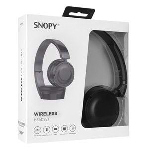 SNOPY SN-XBK33 BATTY TF KART ÖZELLİKLİ Siyah Bluetooth Kulaklık
