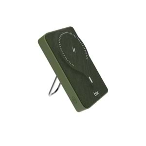 BIX 10000mAh BXPB105-GRE 22.5W-15W Kablosuz Powerbank Yeşil